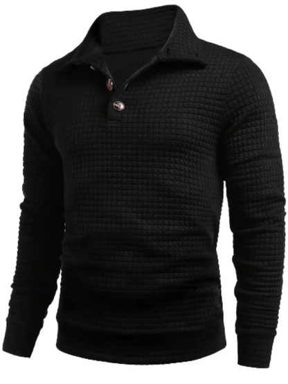 Jersey Con Estructura De Punto Y Manga Larga Para Hombre | Ideal Para Uso Diario