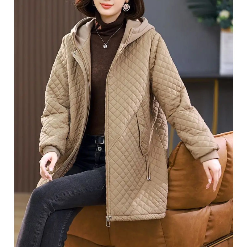 Chaqueta Acolchada con Cierre De Cremallera para Mujer | Ideal para Otoño E Invierno
