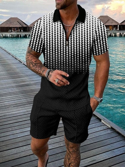 Conjunto de Polo con Cremallera y Short para Hombre | Ideal para el Verano