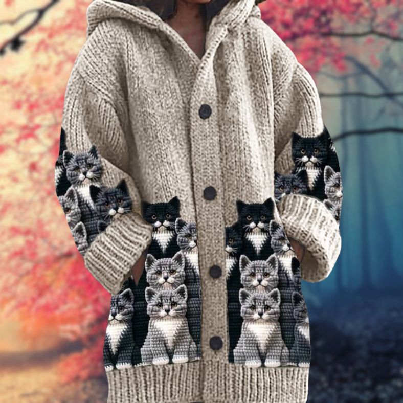 Pullover Con Capucha Y Cierre De Botones Para Mujer | Ideal Para Otoño E Invierno