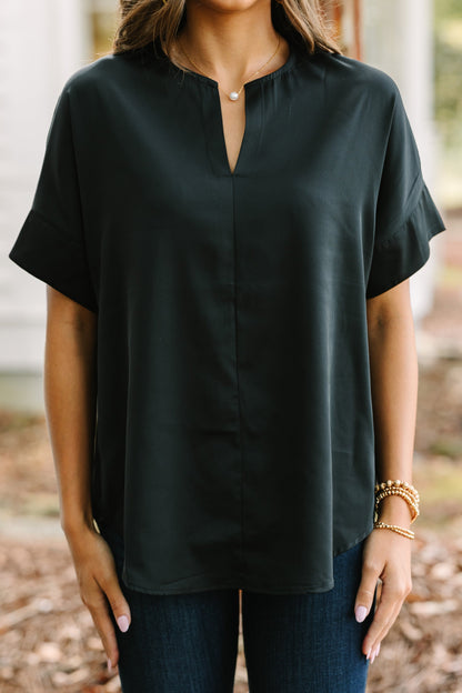 Top Con Corte Recto Y Escote En V Fendido Para Mujer | Ideal Para Uso Diario
