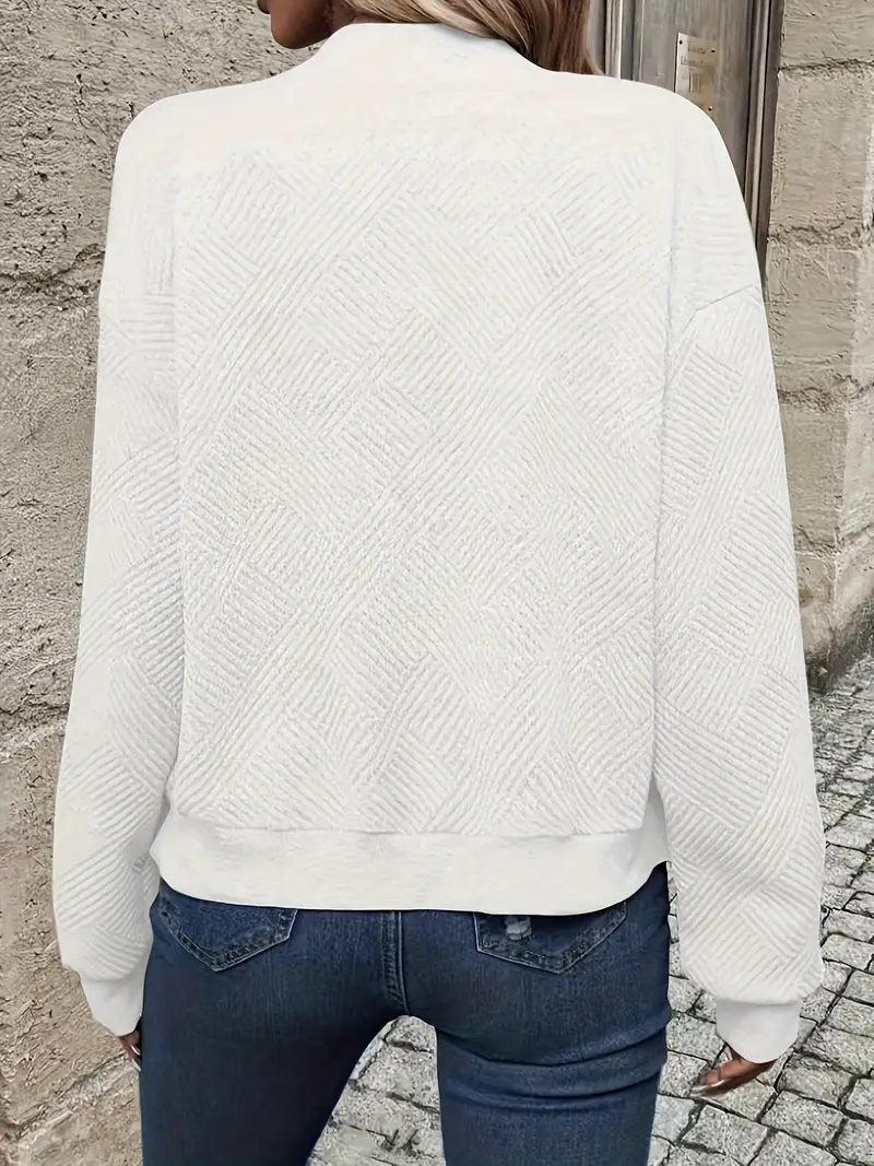 Chaqueta Con Cremallera Frontal Y Corte Holgado Para Mujer | Ideal Para Uso Diario O Entretiempo