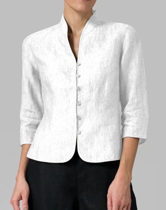 Blazer con Cuello Alto y Corte Ajustado para Personas Adultas | Ideal para Uso Profesional y Diario
