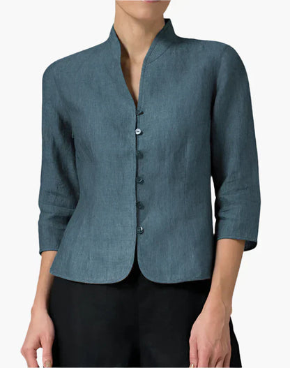 Blazer con Cuello Alto y Corte Ajustado para Personas Adultas | Ideal para Uso Profesional y Diario