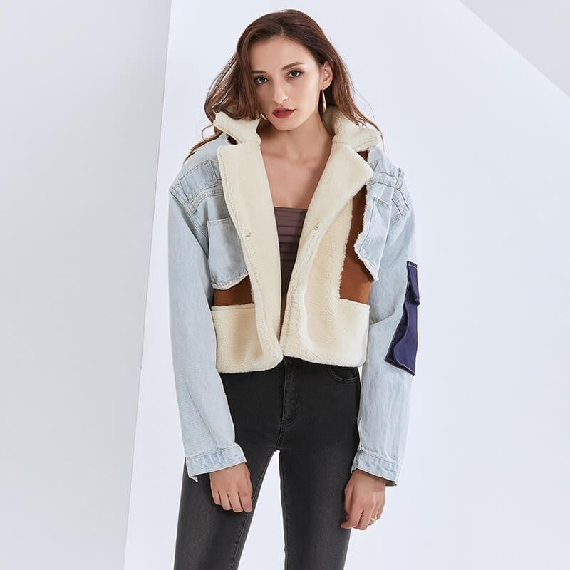 Chaqueta Patchwork con Diseño Estructurado para Mujer | Ideal para Uso Diario