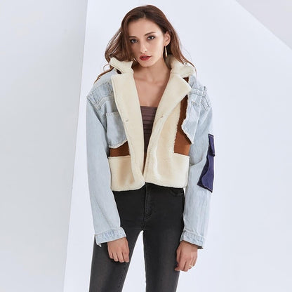 Chaqueta Patchwork con Diseño Estructurado para Mujer | Ideal para Uso Diario