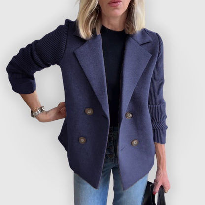 Blazer para Mujer con Corte Ajustado y Mangas Largas de Punto | Ideal para Uso Profesional y Diario