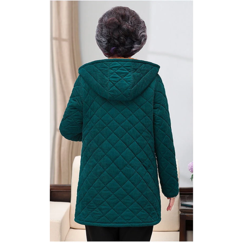 Chaqueta Acolchada con Cierre de Botones para Mujer | Ideal para Temporada Fría
