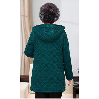 Chaqueta Acolchada con Cierre de Botones para Mujer | Ideal para Temporada Fría