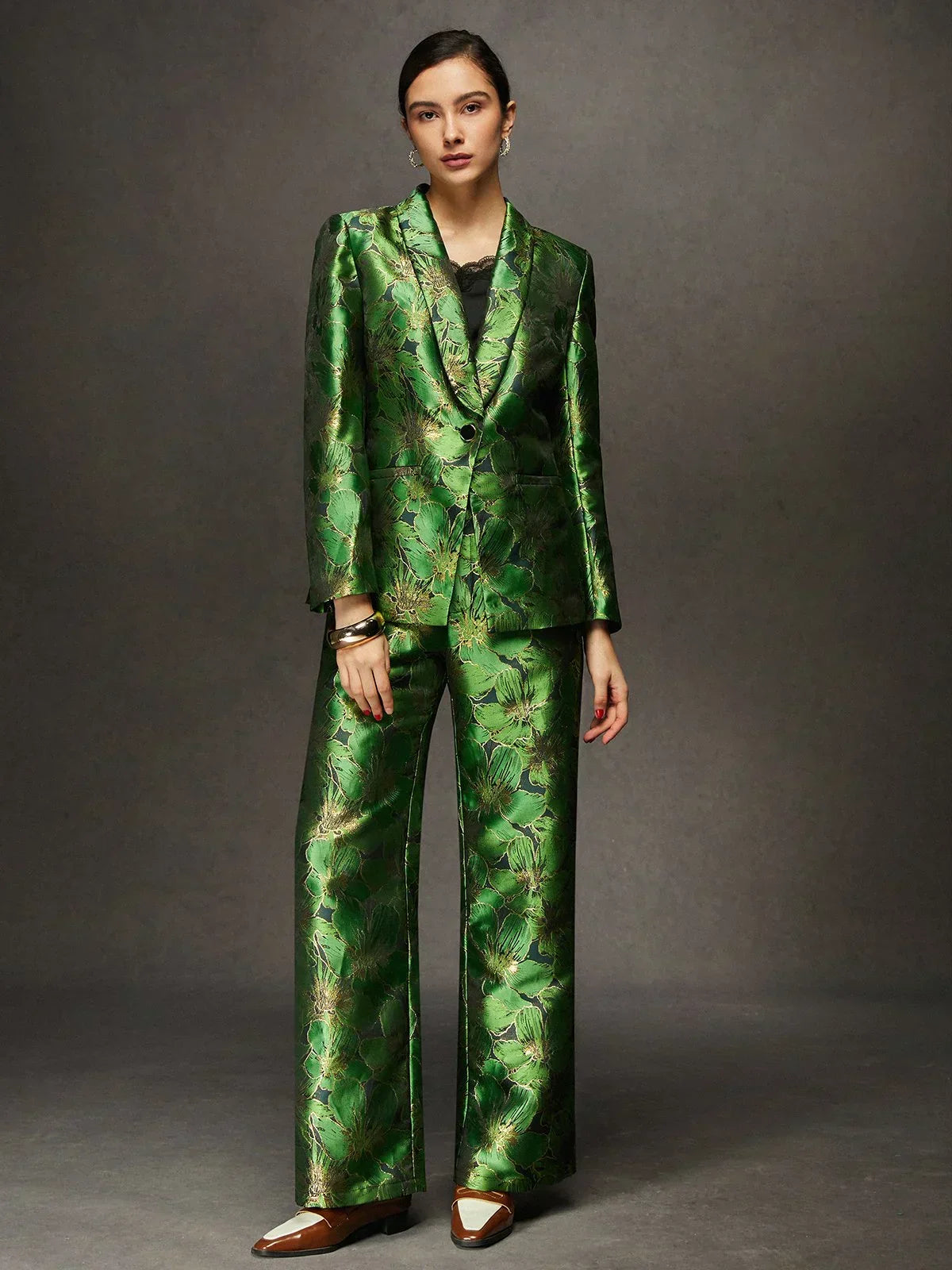 Conjunto De Dos Piezas Con Blazer Slim Y Pantalón Recto Para Mujer | Ideal Para Ocasiones Formales