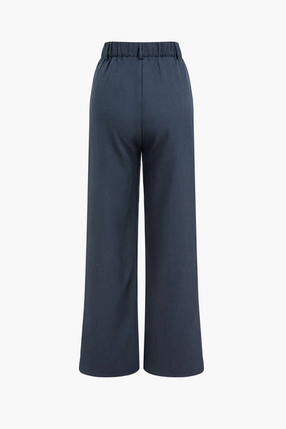 Conjunto De Blazer Corto Y Pantalón De Cintura Alta | Uso Profesional Y Versátil