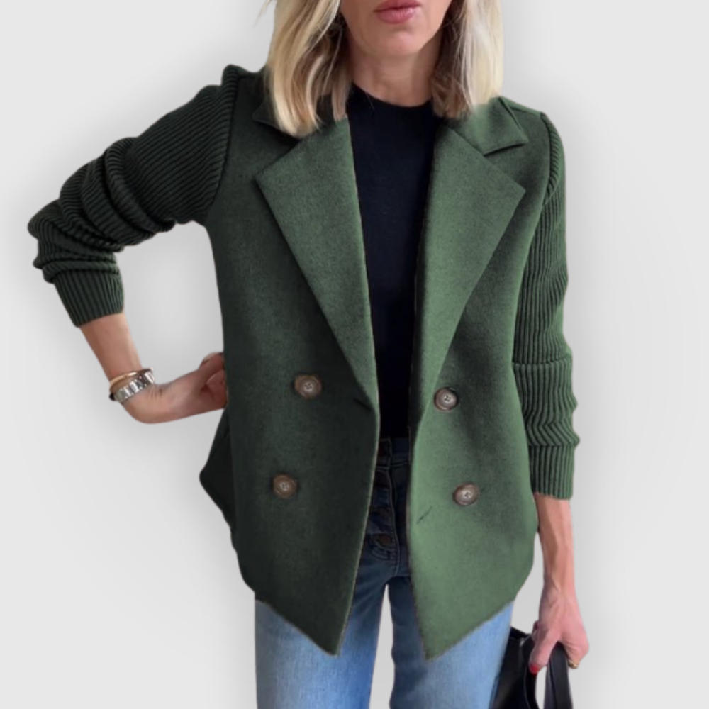 Blazer para Mujer con Corte Ajustado y Mangas Largas de Punto | Ideal para Uso Profesional y Diario