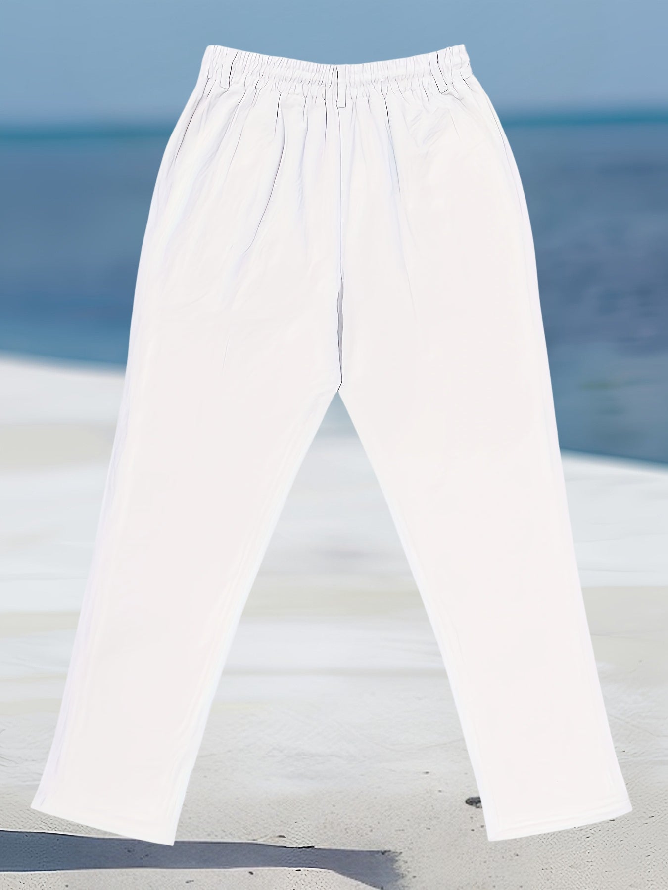 Pantalón de Pierna Ancha con Cintura Elástica y Cordón para Hombre | Ideal para Uso Diario