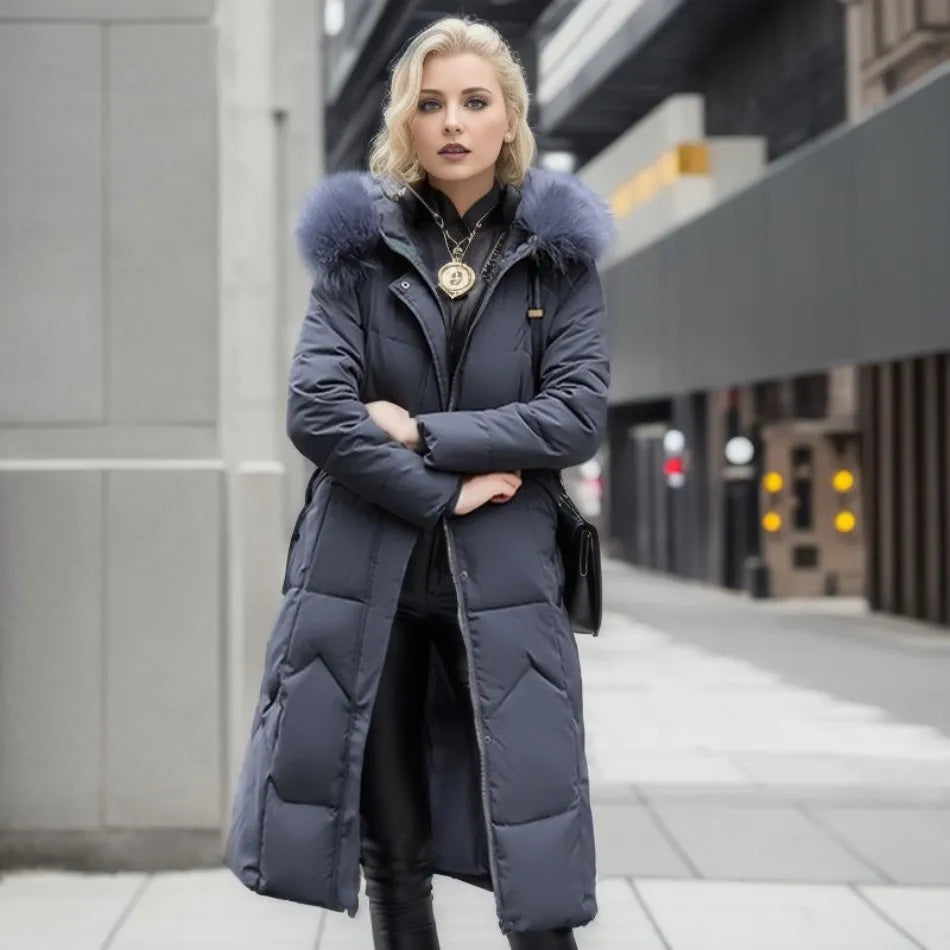 Abrigo Largo con Corte Ajustado para Mujer | Ideal para Temporada de Invierno