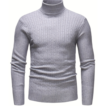 Jersey Con Estructura Trenzada Y Cuello Alto Para Hombre | Ideal Para Uso Diario En Clima Fresco