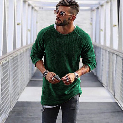 Jersey de Punto de Manga Larga con Corte Versátil para Hombre | Ideal para Uso Diario