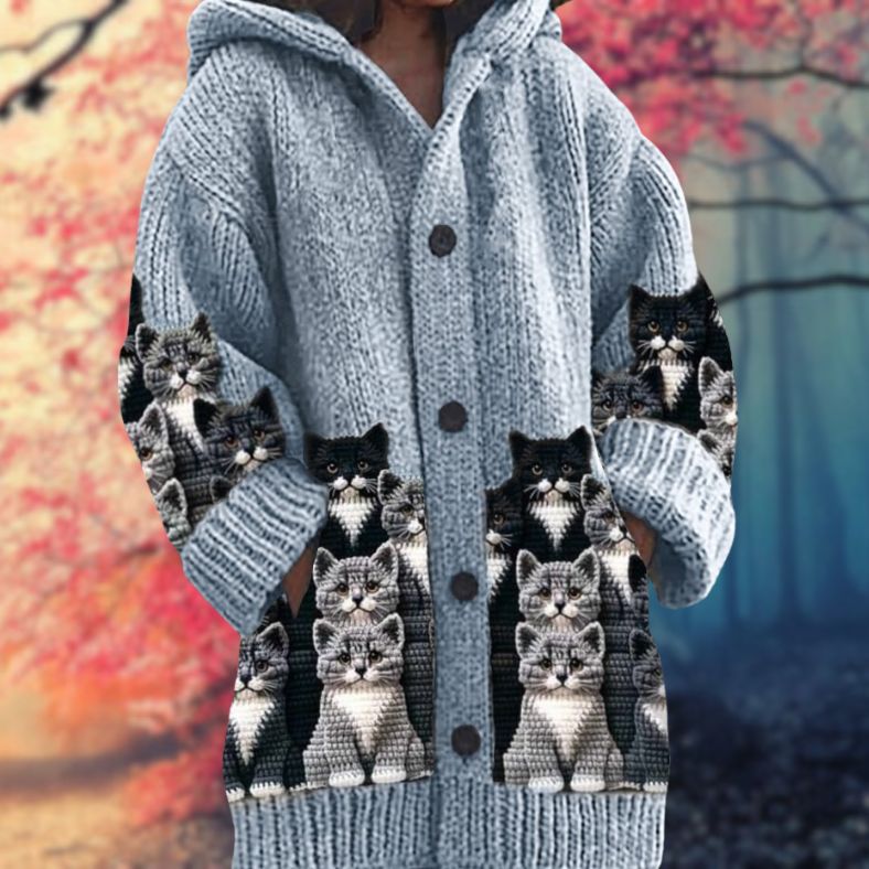 Pullover Con Capucha Y Cierre De Botones Para Mujer | Ideal Para Otoño E Invierno