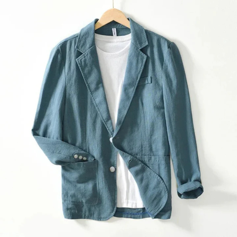 Blazer De Manga Larga Con Corte Relajado Para Hombre | Ideal Para Uso Diario Y Profesional