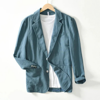 Blazer De Manga Larga Con Corte Relajado Para Hombre | Ideal Para Uso Diario Y Profesional