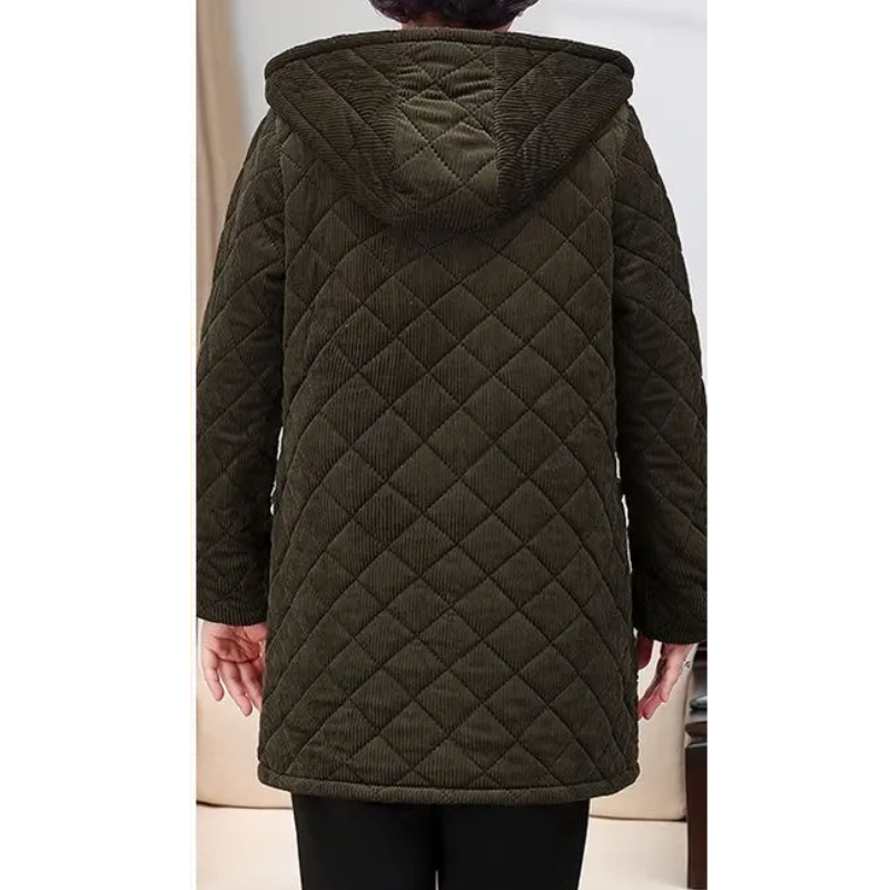 Chaqueta Acolchada con Cierre de Botones para Mujer | Ideal para Temporada Fría