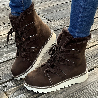 Botas con Cordones y Suela Plataforma para Mujer | Ideal para Temporada de Invierno