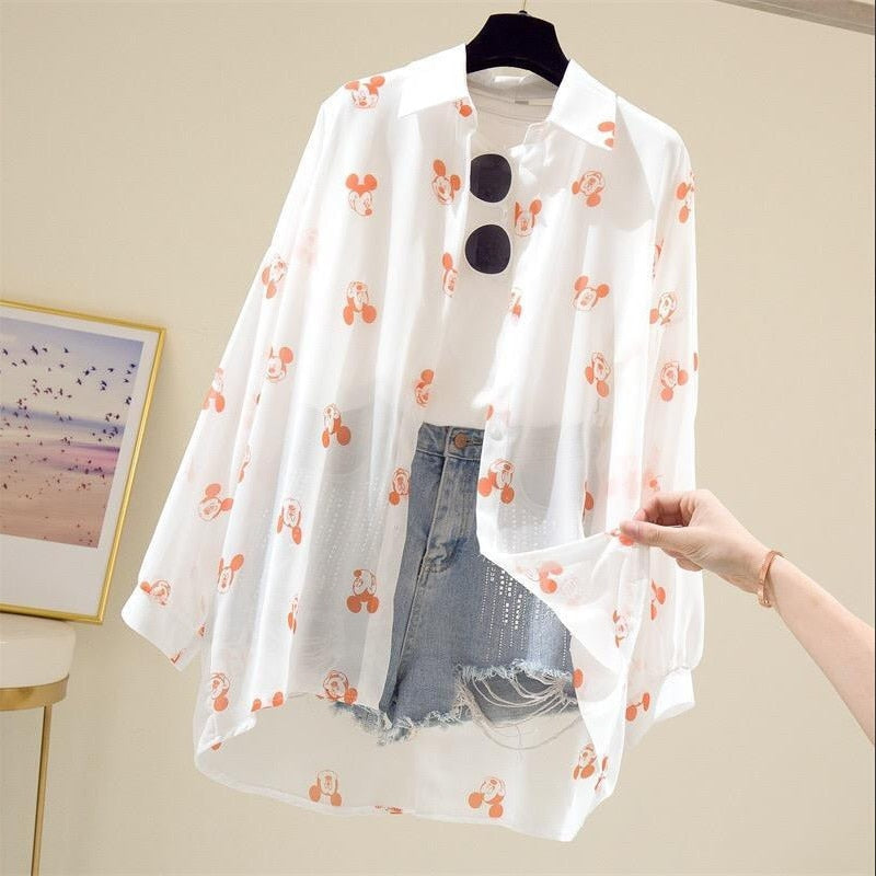 Blusa de Manga Larga con Estampado Gráfico para Mujer | Ideal para Uso Diario