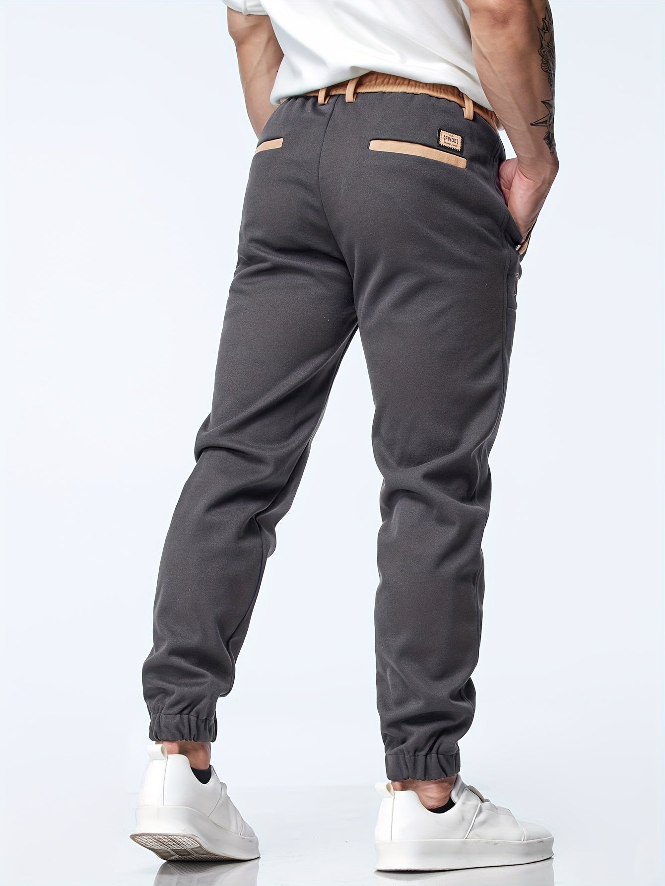 Pantalón con Cintura Elástica y Tobillos Ajustados para Hombre | Ideal para Uso Diario e Informal