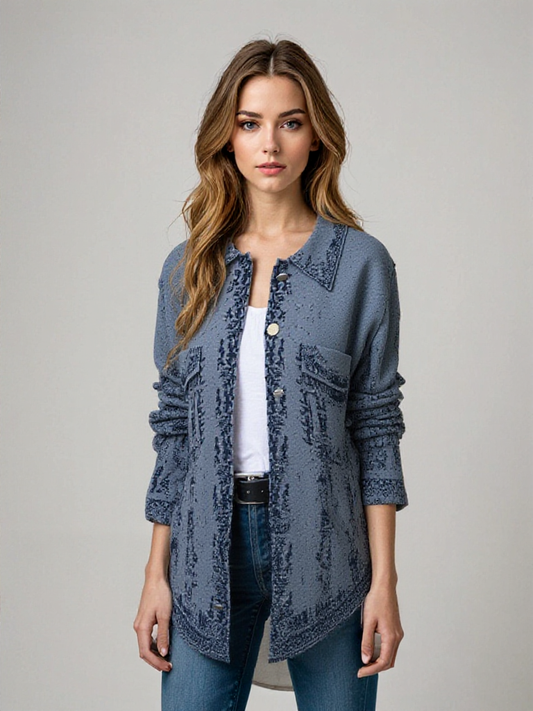 Veste con Corte Oversize y Textura Estructurada para Mujer | Ideal para Uso Diario