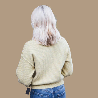 Jersey de Cuello Alto con Detalles de Cordones para Mujer | Ideal para Otoño e Invierno