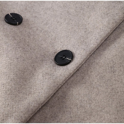 Abrigo De Invierno Con Corte Suelto Y Botones Dobles Para Mujer | Ideal Para Invierno