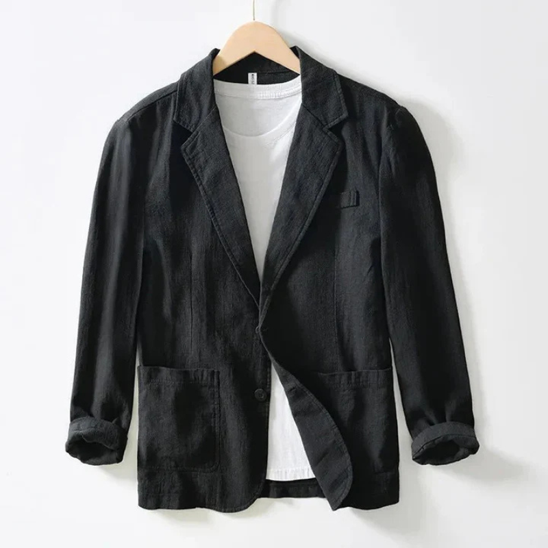 Blazer De Manga Larga Con Corte Relajado Para Hombre | Ideal Para Uso Diario Y Profesional