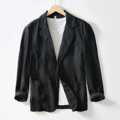 Blazer De Manga Larga Con Corte Relajado Para Hombre | Ideal Para Uso Diario Y Profesional