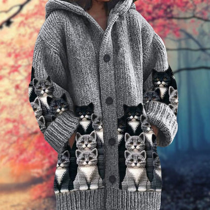 Pullover Con Capucha Y Cierre De Botones Para Mujer | Ideal Para Otoño E Invierno