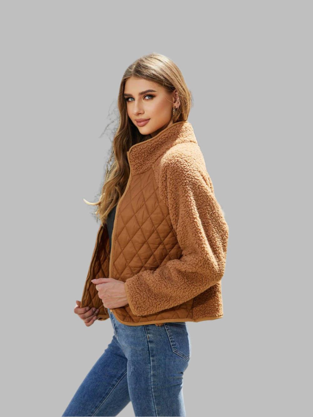 Chaqueta con Corte Raglán y Cierre de Cremallera para Personas Adultas | Ideal para Uso Diario e Informal