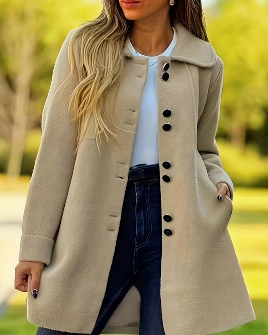 Abrigo Midi con Corte Recto para Mujer | Ideal para Varias Estaciones