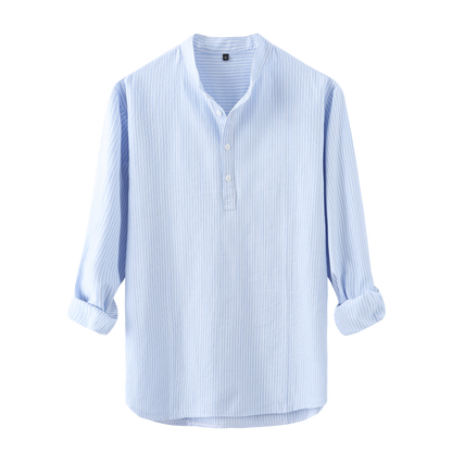 Camisa De Manga Larga Con Cuello Clásico Para Hombres | Ideal Para Uso Diario