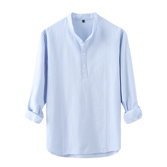 Camisa De Manga Larga Con Cuello Clásico Para Hombres | Ideal Para Uso Diario