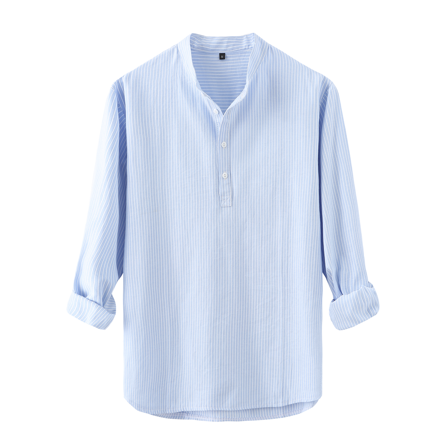 Camisa De Corte Amplio Con Cierre Abotonado Y Cuello Clásico Para Hombre | Ideal Para Uso Diario