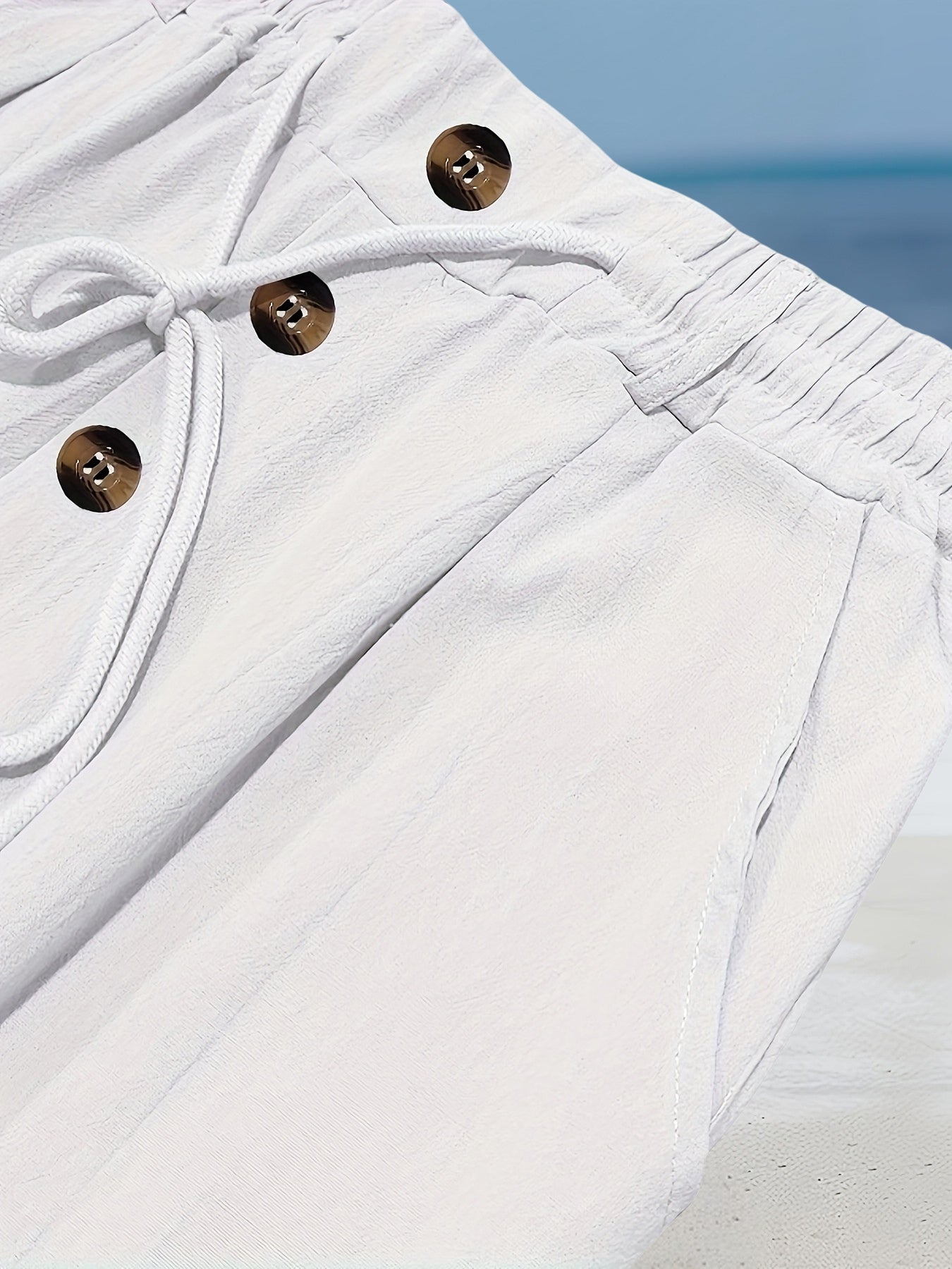 Pantalón de Pierna Ancha con Cintura Elástica y Cordón para Hombre | Ideal para Uso Diario