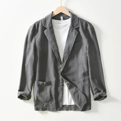 Blazer De Manga Larga Con Corte Relajado Para Hombre | Ideal Para Uso Diario Y Profesional