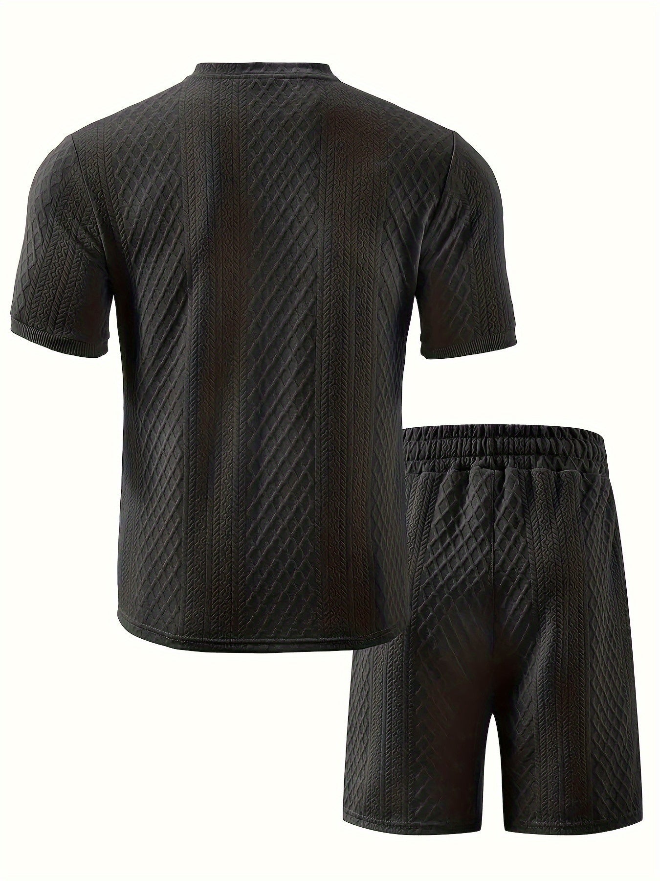Conjunto de Dos Piezas con Camisa de Cuello Mao para Hombre | Ideal para Uso Diario