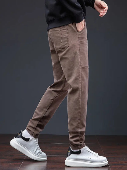 Pantalón De Jogging Con Cintura De Cordón Y Corte Ligeramente Ajustado Para Hombre | Ideal Para Uso Diario