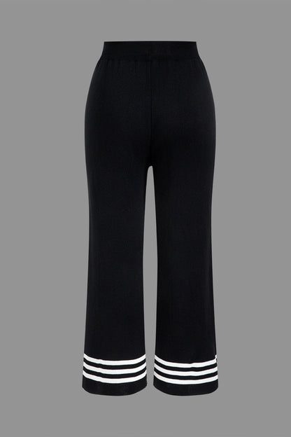 Conjunto De Dos Piezas Para Mujer Con Cárdigan Corto Y Pantalón Amplio | Ideal Para Uso Diario Y Trabajo