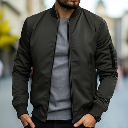 Chaqueta Bomber con Cremallera Integral para Hombre | Ideal para Uso Diario