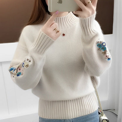 Jersey Oversize con Cuello Alto y Diseño Liso para Mujer | Ideal para Otoño e Invierno