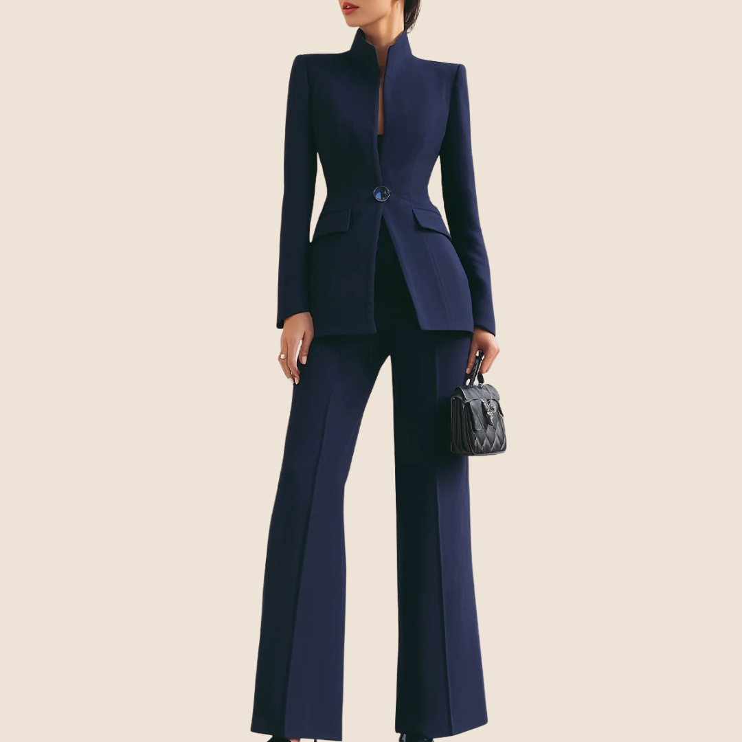 Conjunto De Traje con Chaqueta Entallada y Pantalón A Juego para Mujer | Ideal para Uso Profesional y Eventos