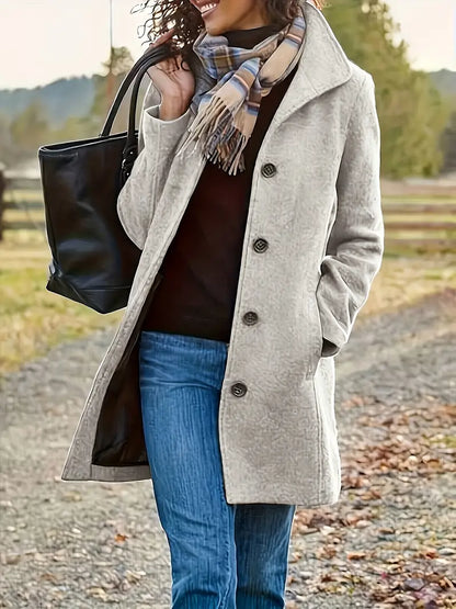 Abrigo De Un Solo Botón para Mujer | Ideal para Otoño E Invierno