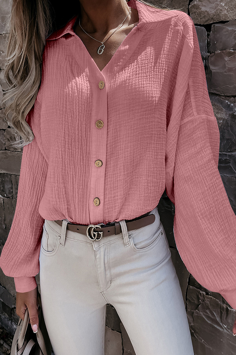 Blusa Con Cuello Rabatido Y Cierre Abotonado Para Mujer | Ideal Para Uso Profesional O Diario