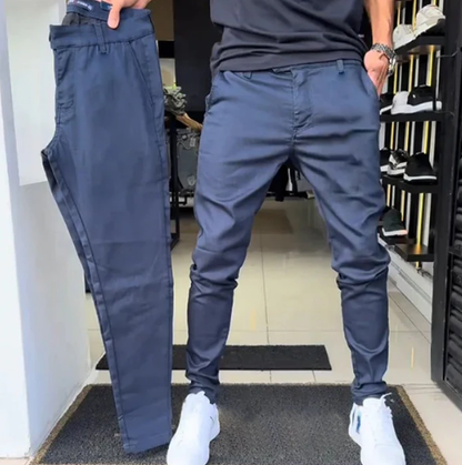 Pantalón Slim con Cierre Frontal y Bolsillos para Hombre | Ideal para Uso Diario