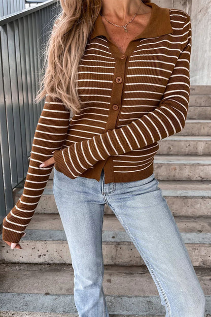 Blusa de Mujer con Cuello Polo, Botones Frontales y Mangas Largas | Ideal para Uso Diario y Profesional